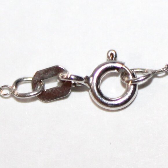 Sterling Silver Garnet & Cubic Zirconia Necklace - Picture 5 of 7